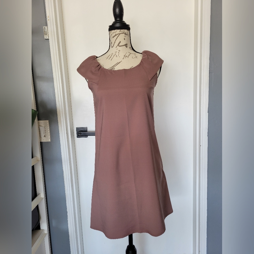 Made in Italy Mauve Brown Mini Dress Size 2